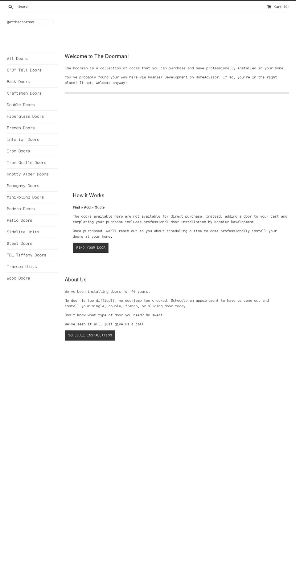 getthedoorman.com shopify website screenshot