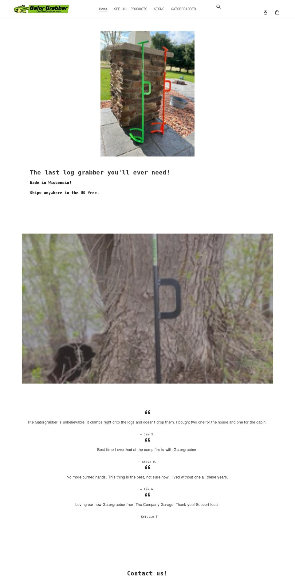 getthegrabber.com shopify website screenshot