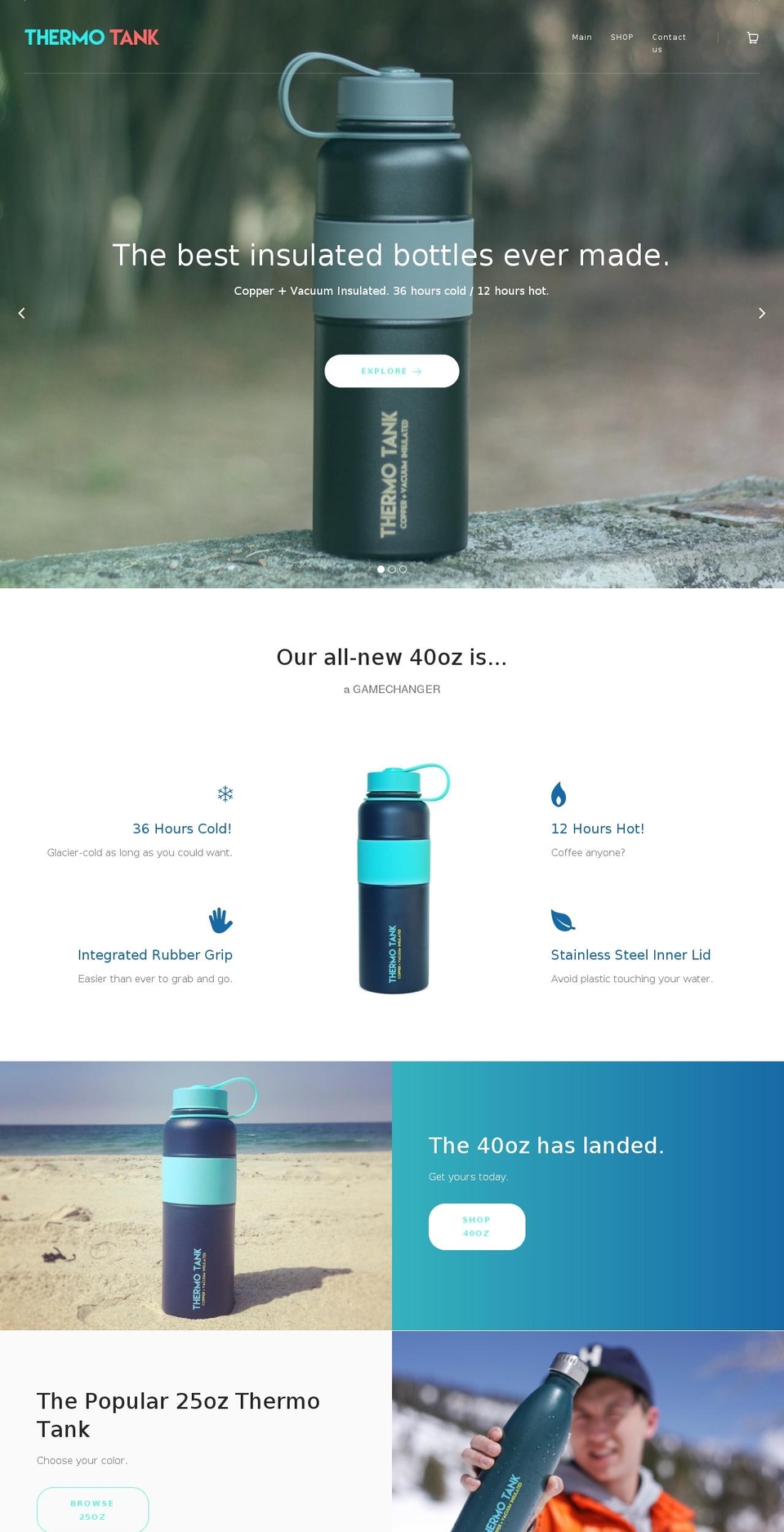 getthermotank.com shopify website screenshot