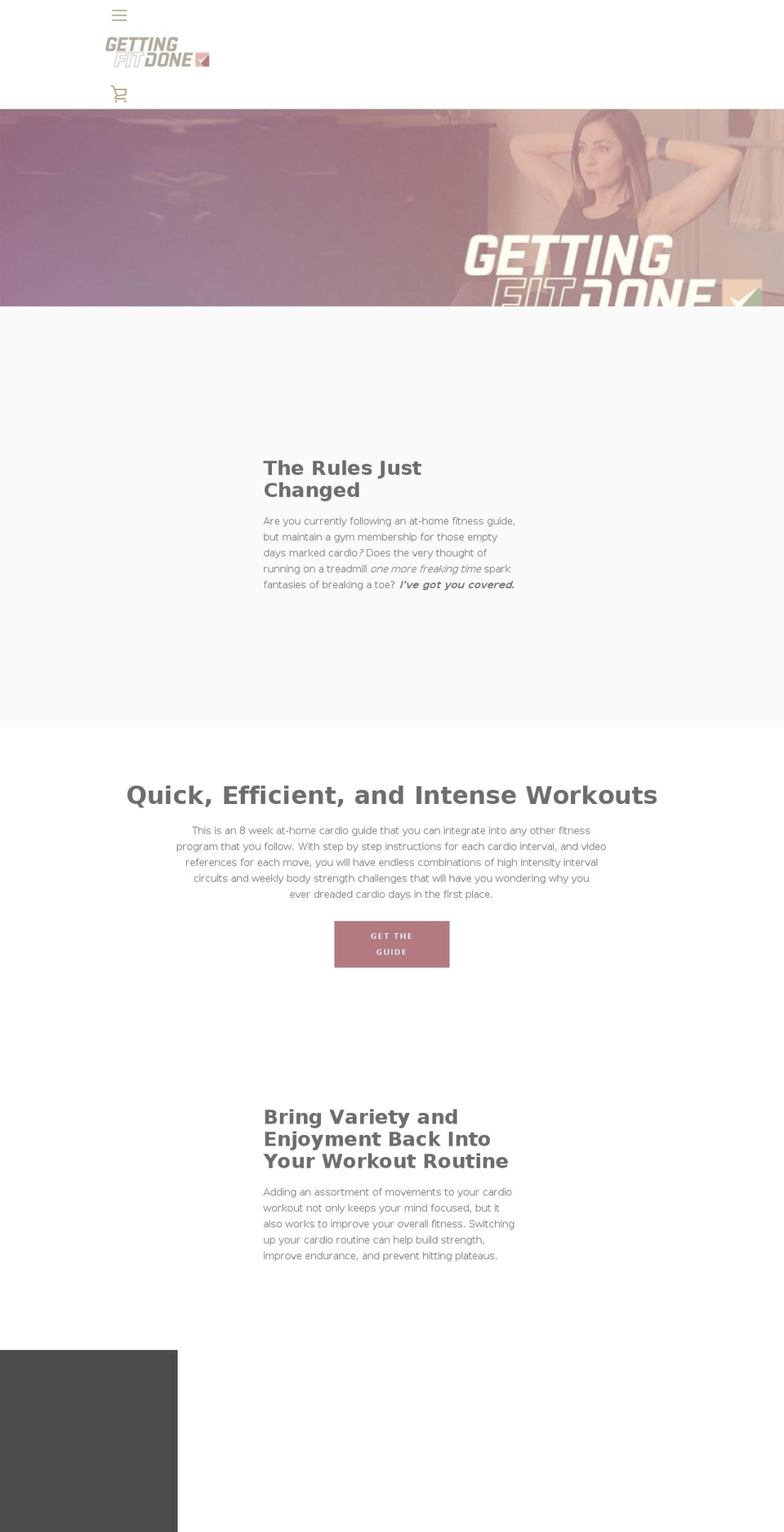 getting-fit-done.com — Shopify storefront screenshot