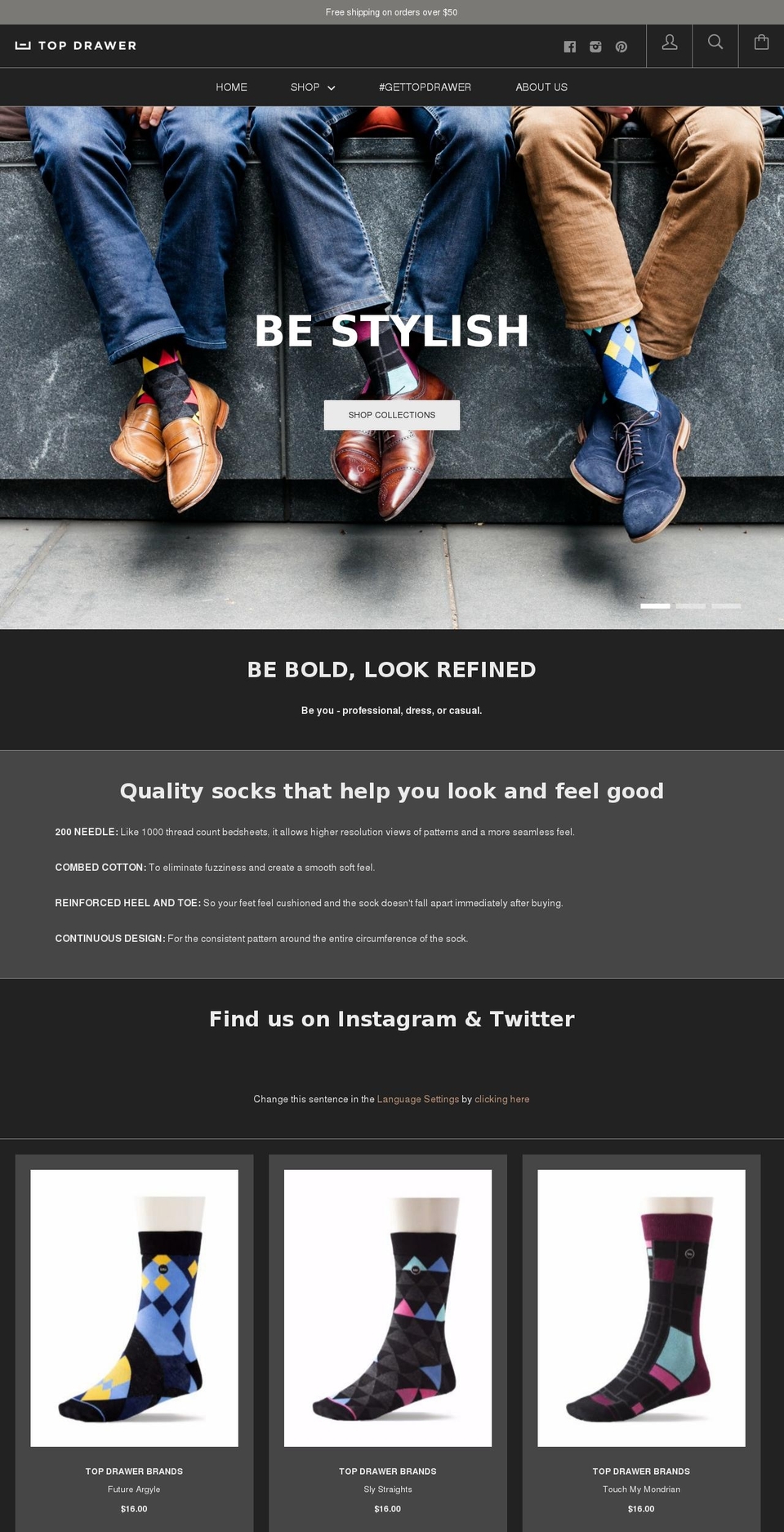 gettopdrawer.com — Shopify storefront screenshot