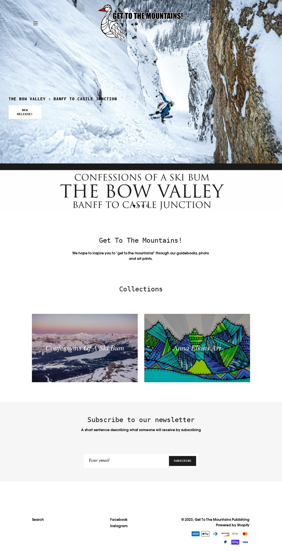 gettothemountainspublishing.com shopify website screenshot