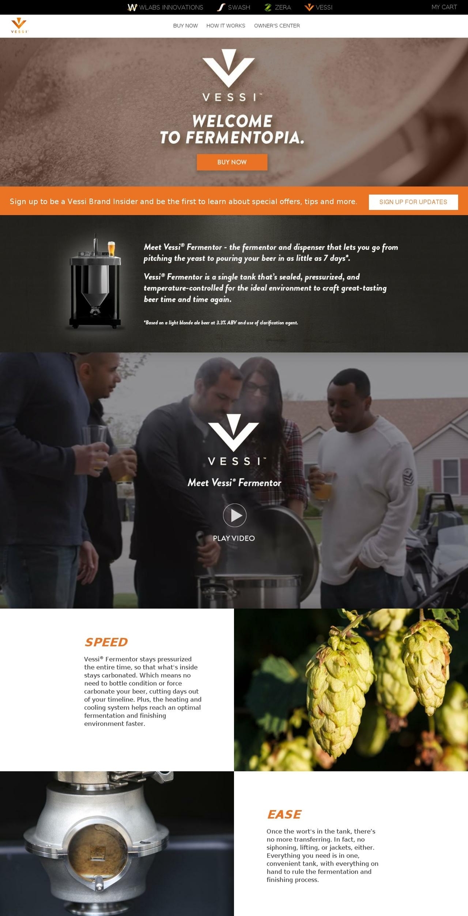getvessi.com shopify website screenshot