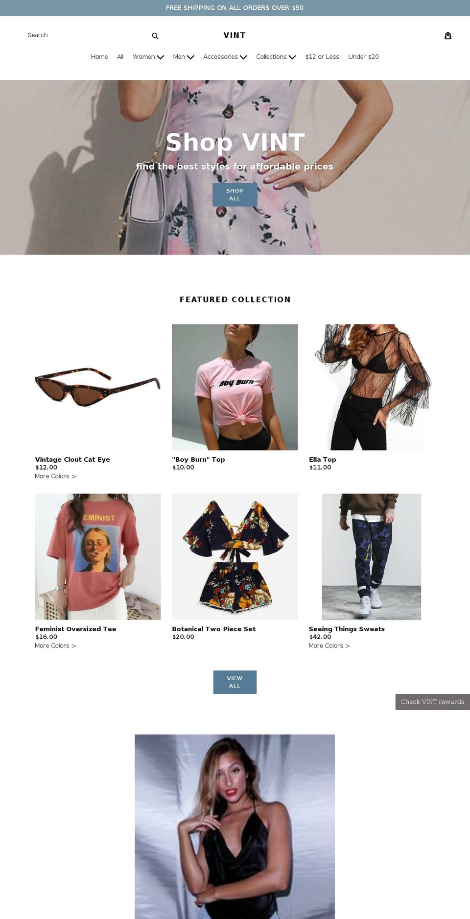 getvint.com — Shopify storefront screenshot