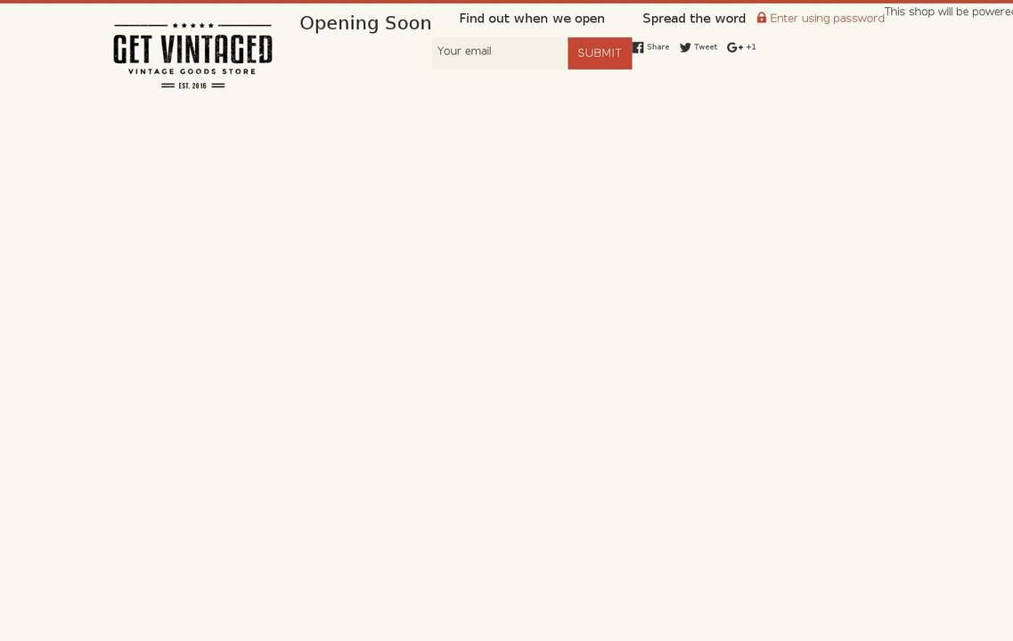getvintaged.com shopify website screenshot