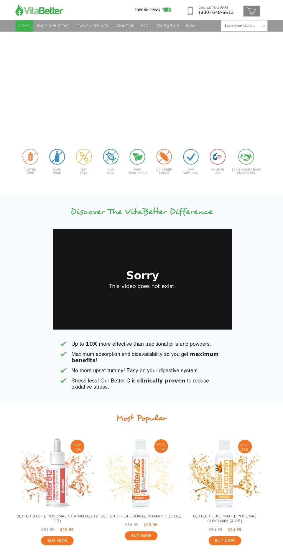 getvitabetter.com — Shopify storefront screenshot