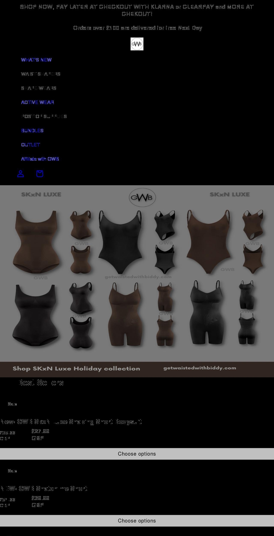 getwaistedwithbiddy.com shopify website screenshot