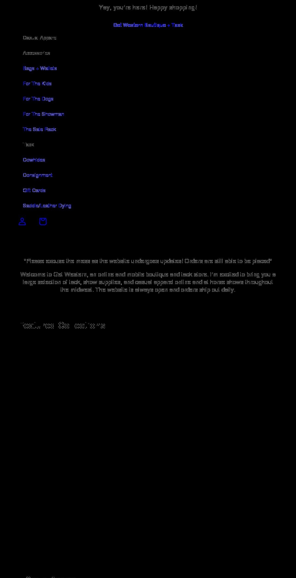 getwesternboutique.com shopify website screenshot