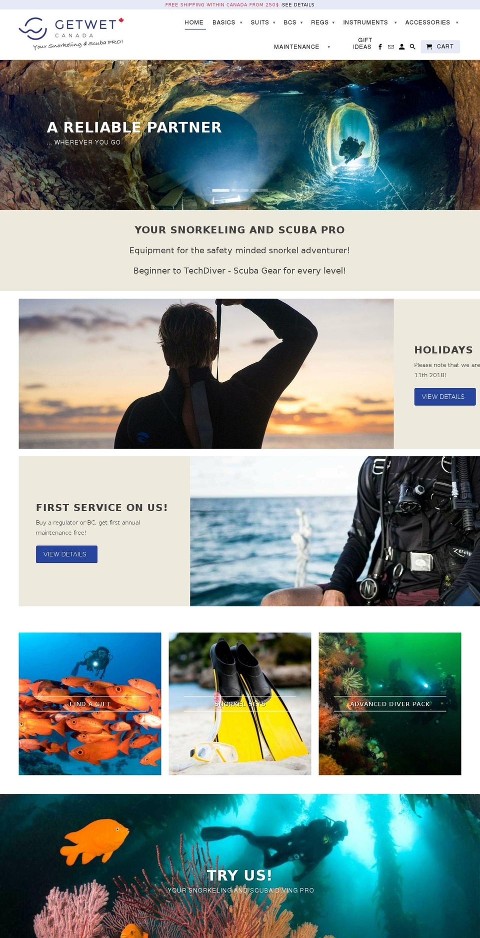 getwetcanada.com — Shopify storefront screenshot