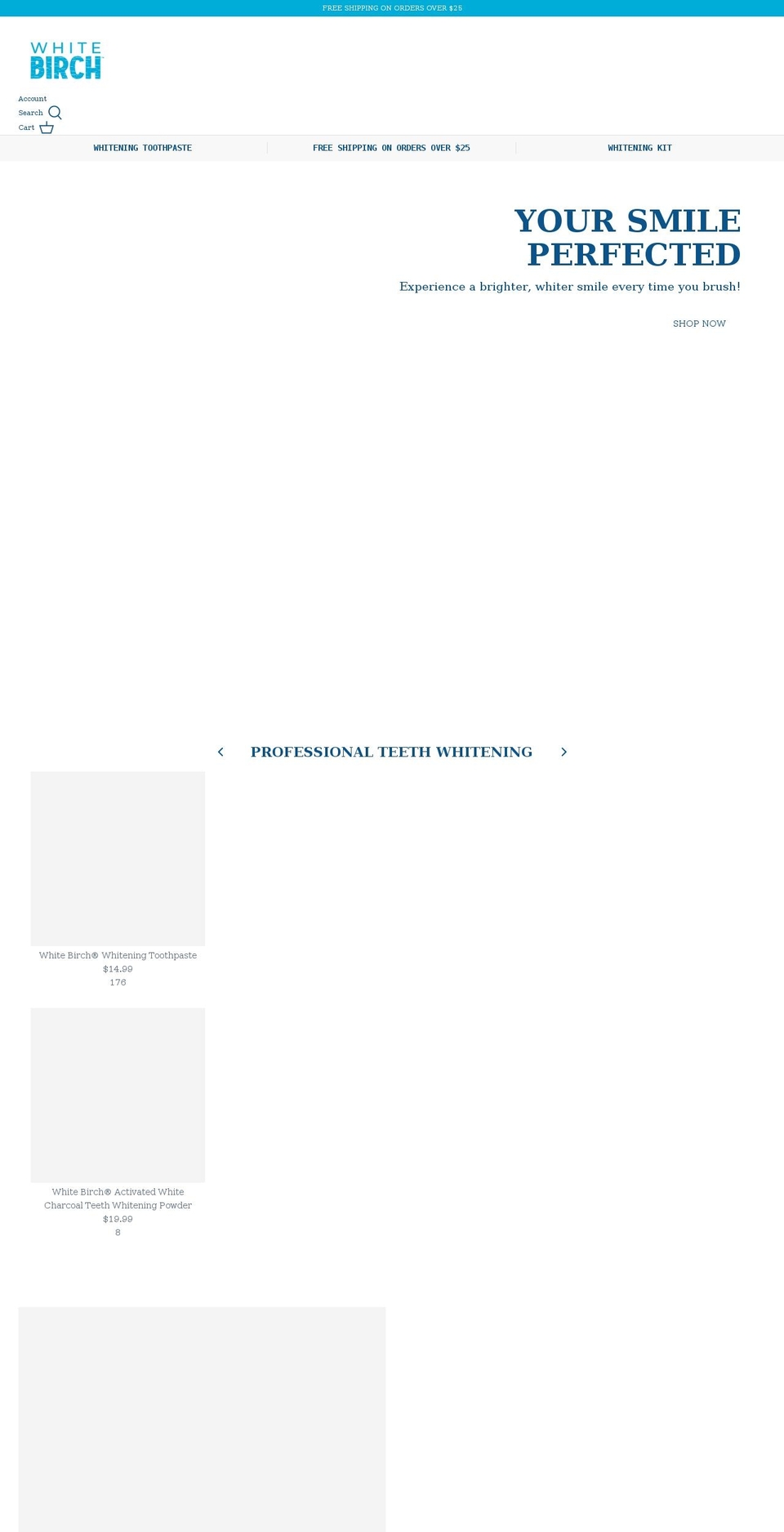 getwhitebirch.com shopify website screenshot
