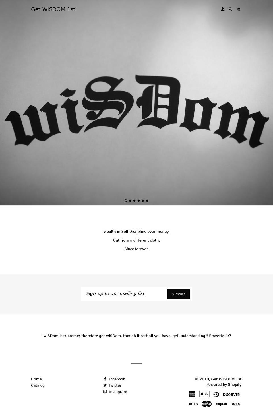 getwisdom1st.com — Shopify storefront screenshot
