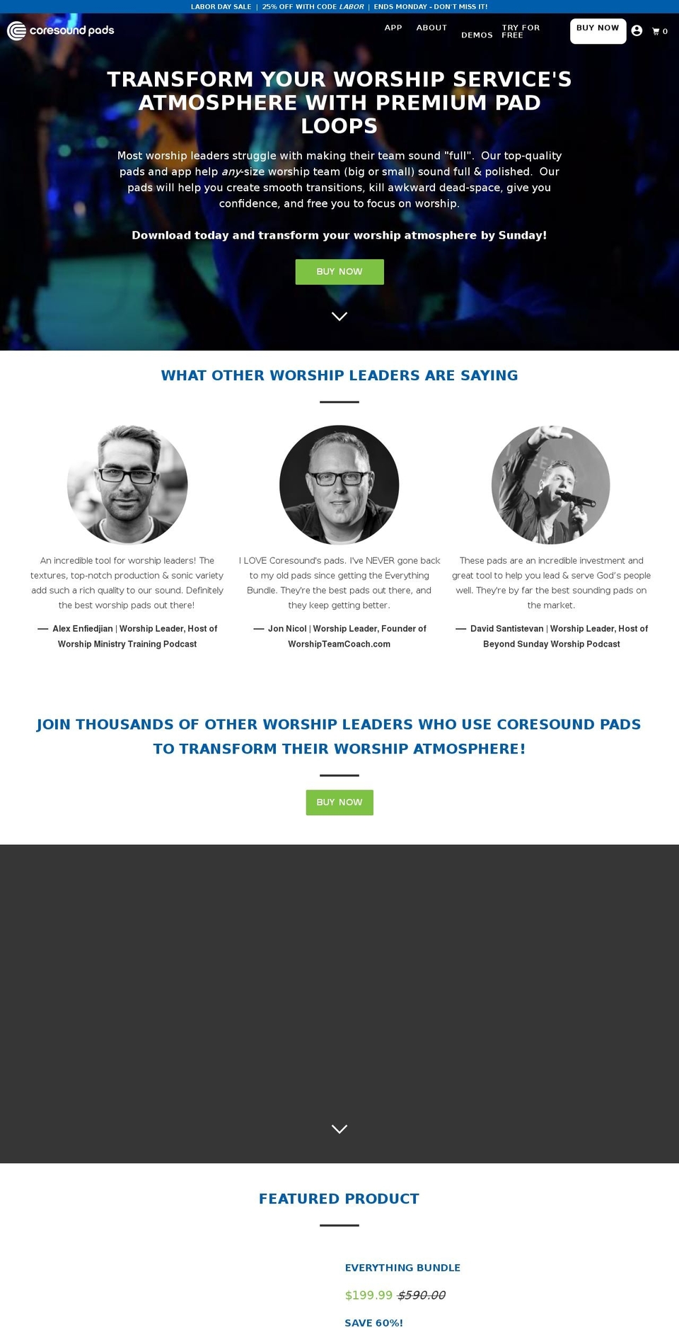 getworshippads.com shopify website screenshot