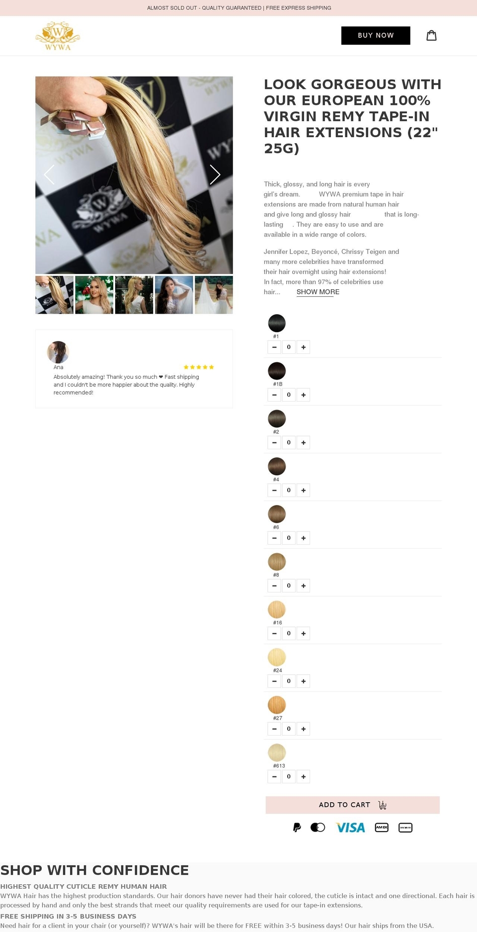 getwywa.com shopify website screenshot