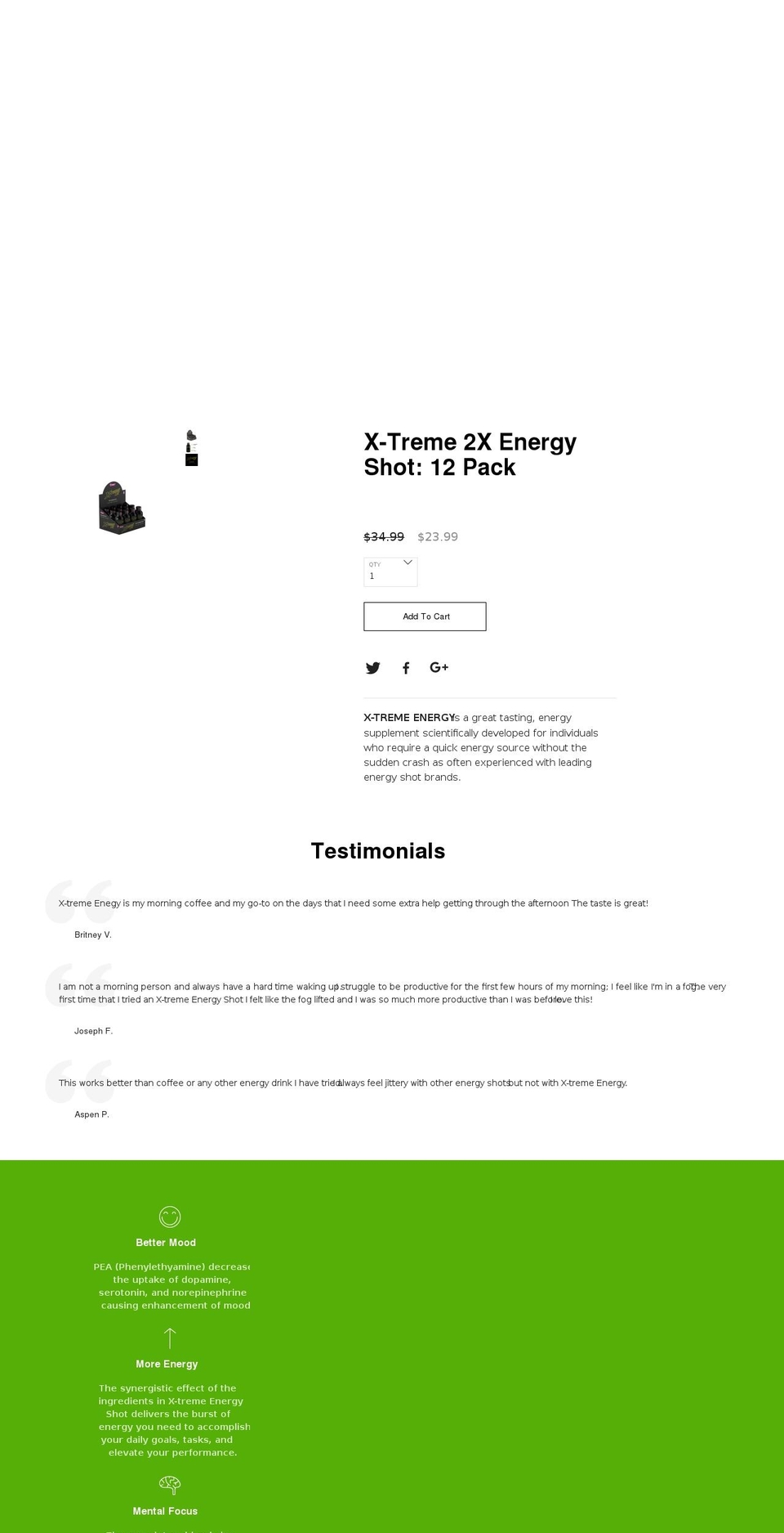 getxtremeenergy.com shopify website screenshot