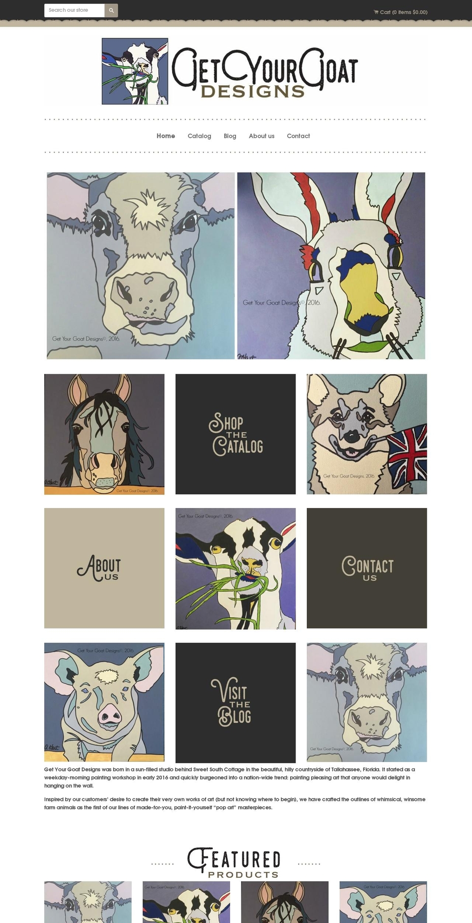 getyourgoatdesigns.com — Shopify storefront screenshot
