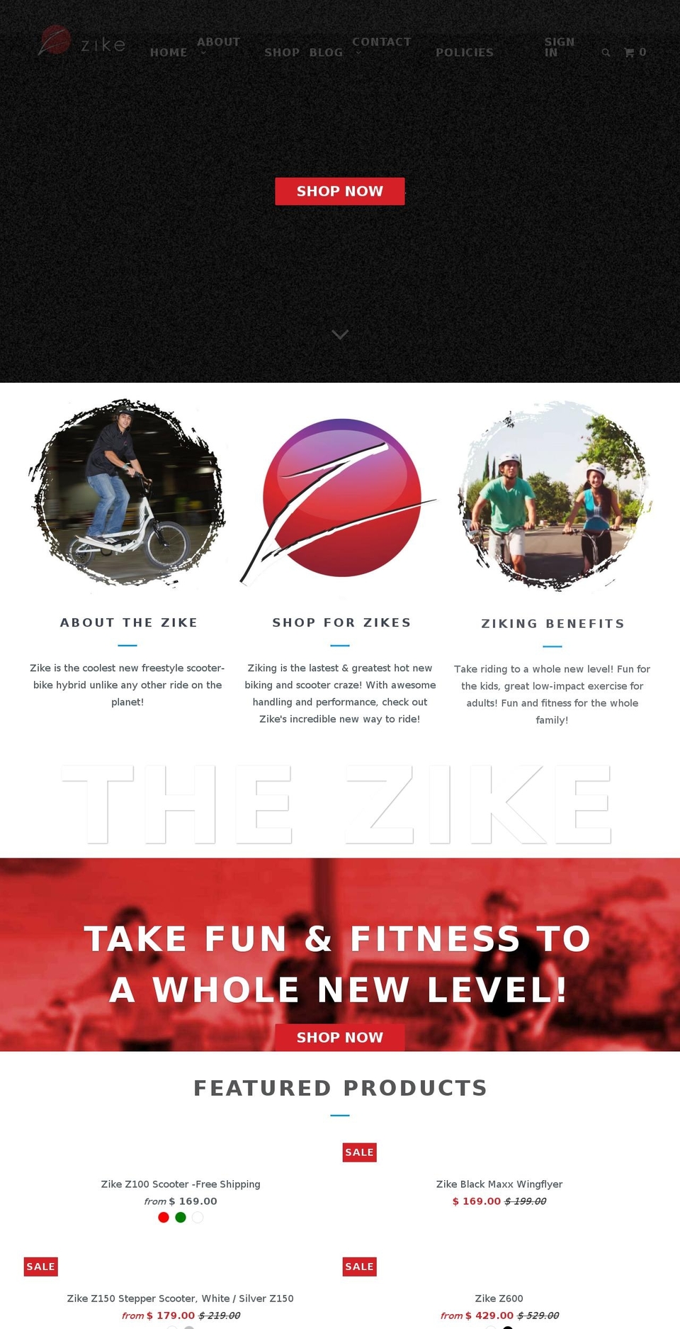 Zike 2015 Shopify theme site example getziked.info