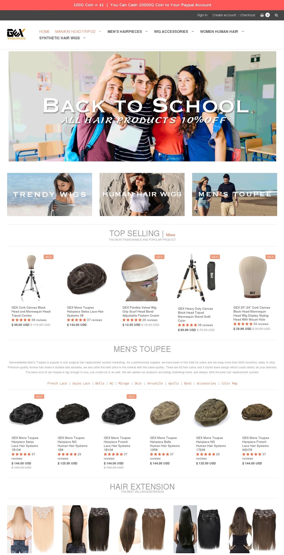 gexworldwide.com shopify website screenshot