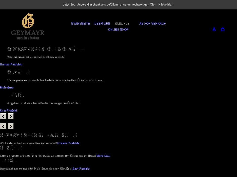 geymayr.at shopify website screenshot