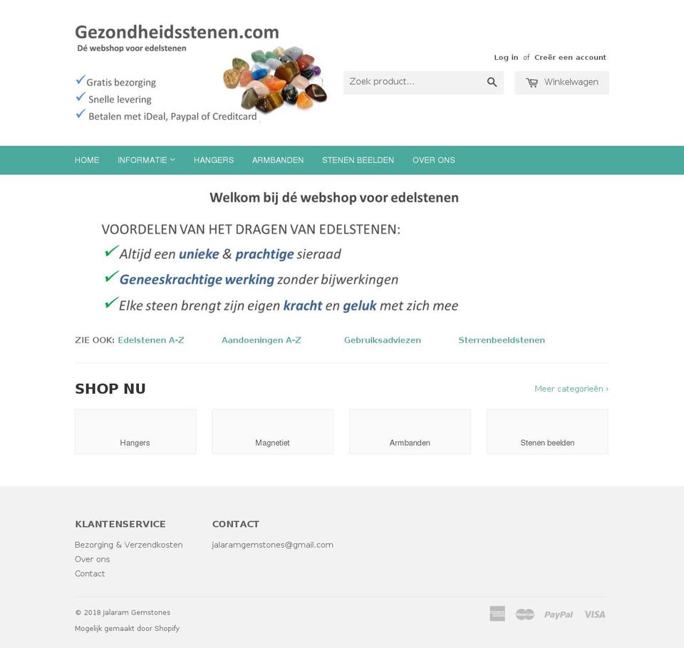 gezondheidsstenen.com — Shopify storefront screenshot
