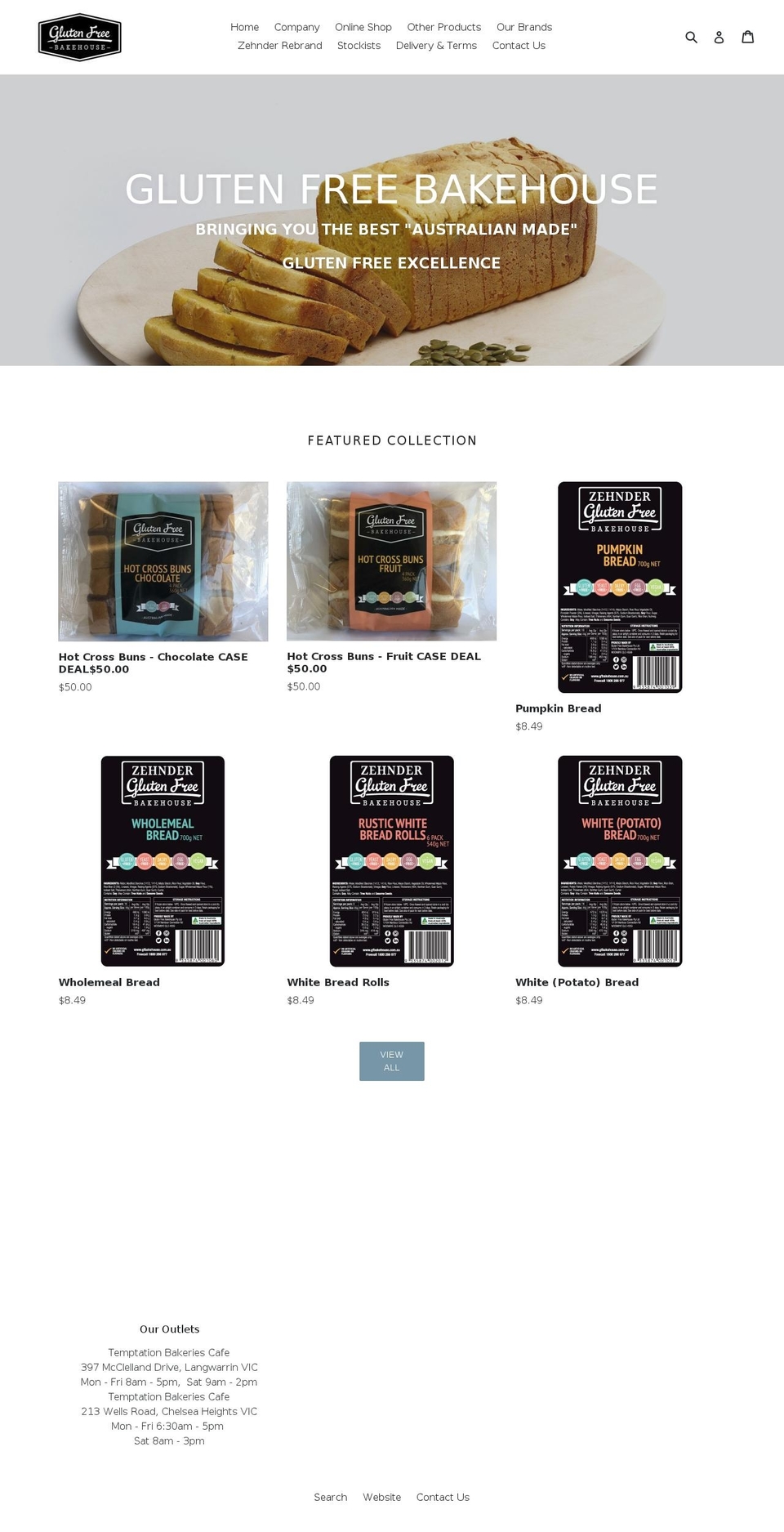 Gluten Free Bakehouse Shopify theme site example gfbakehouse.com.au