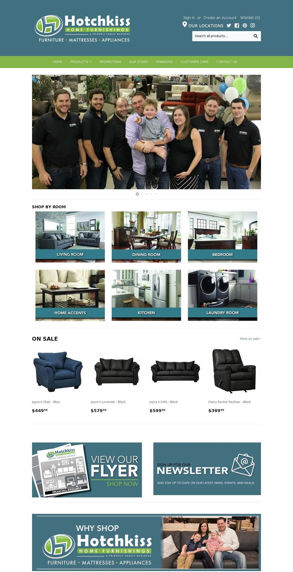 gffurnishings.com — Shopify storefront screenshot