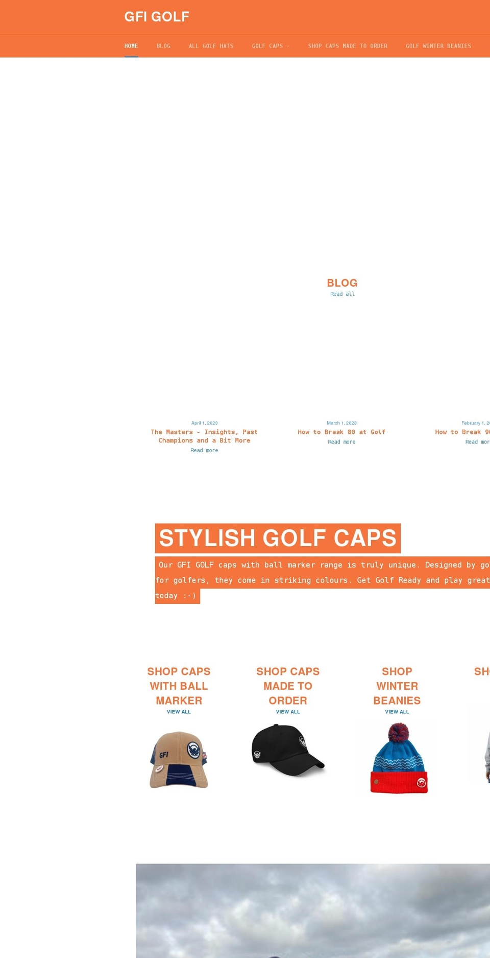 gfigolf.com shopify website screenshot