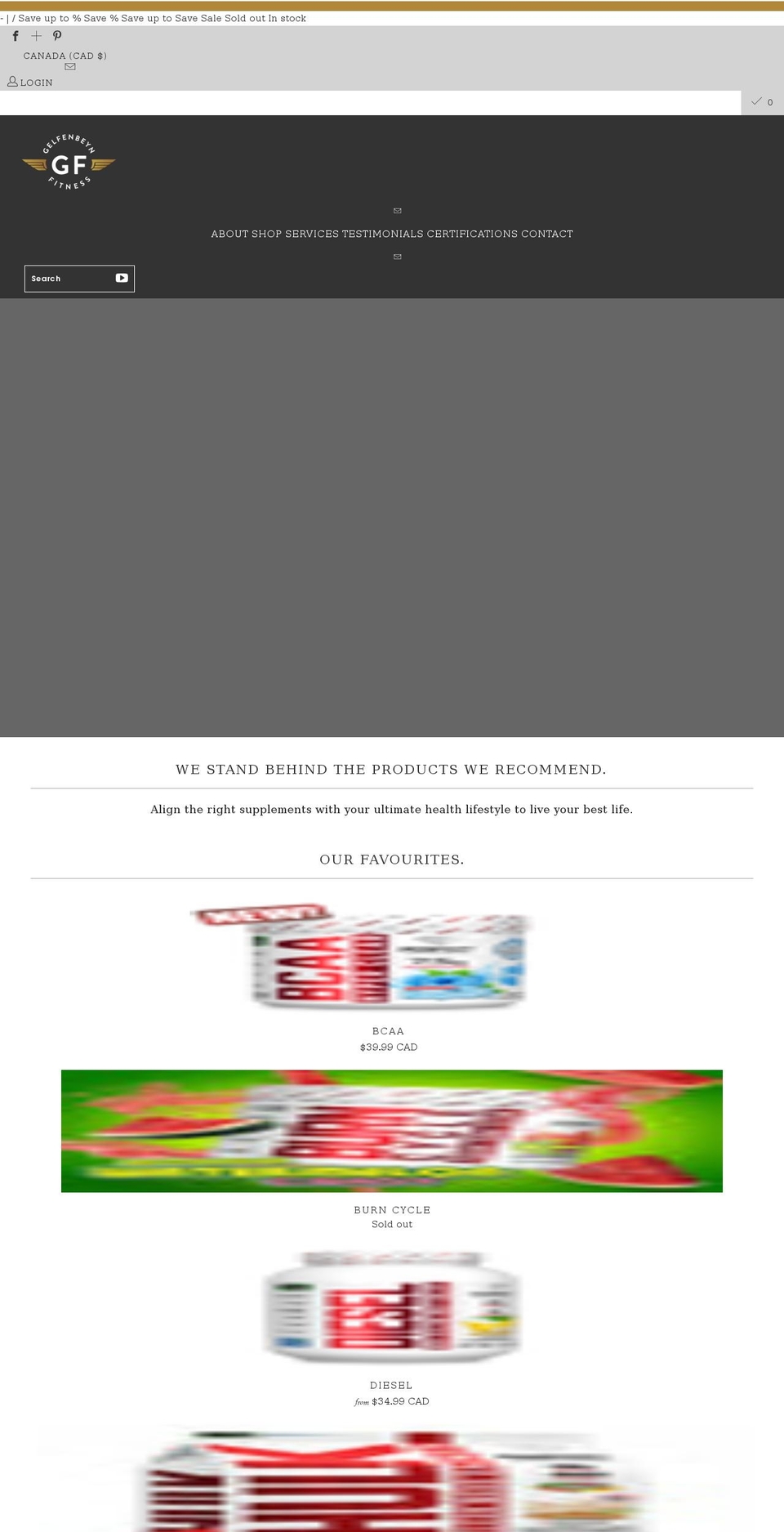 gflifestyle.ca shopify website screenshot