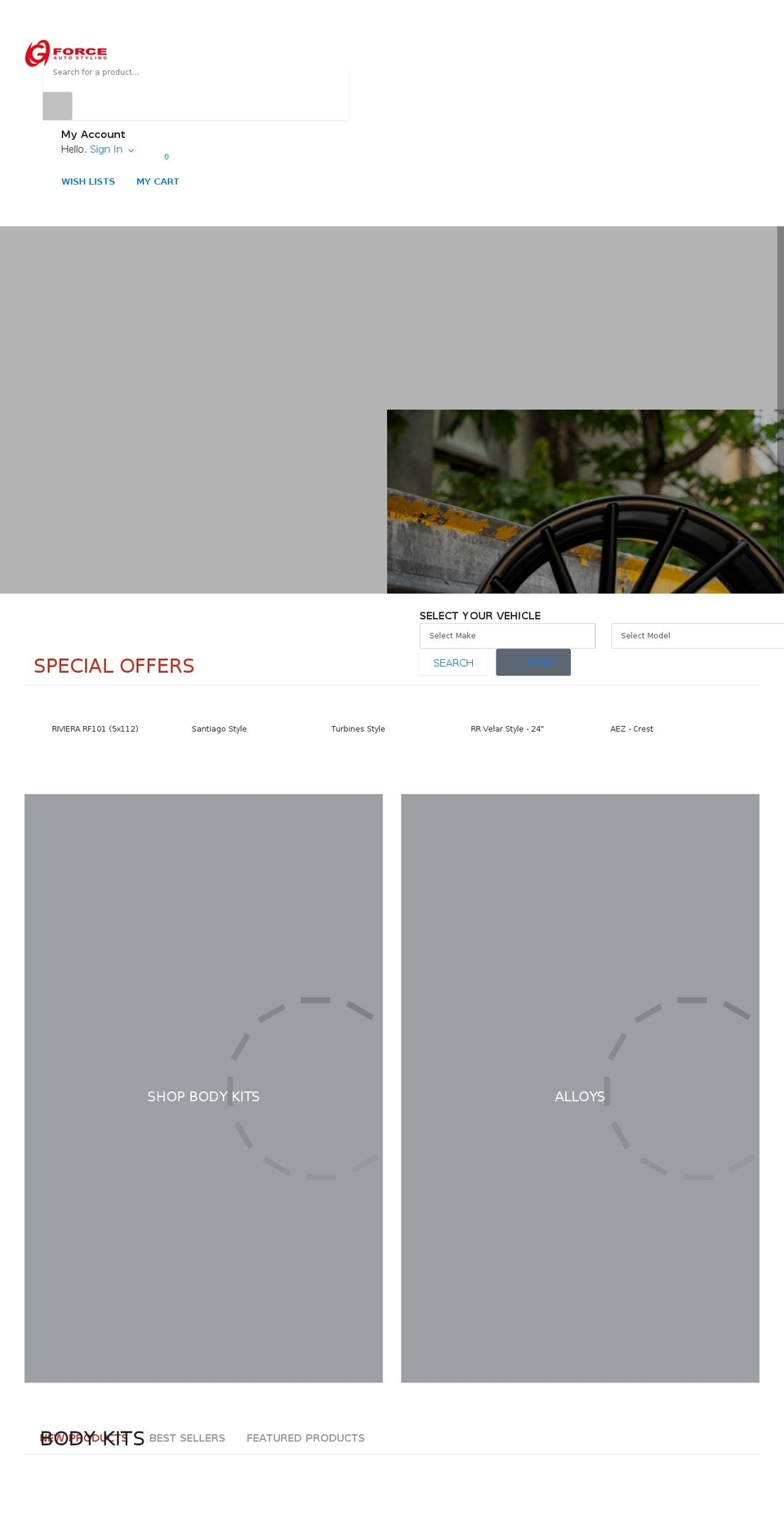 gforcestyling.com shopify website screenshot