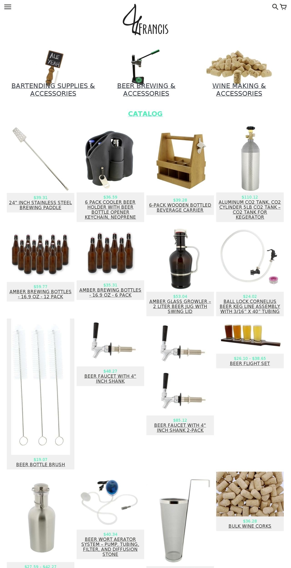 gfrancisbrewing.com shopify website screenshot