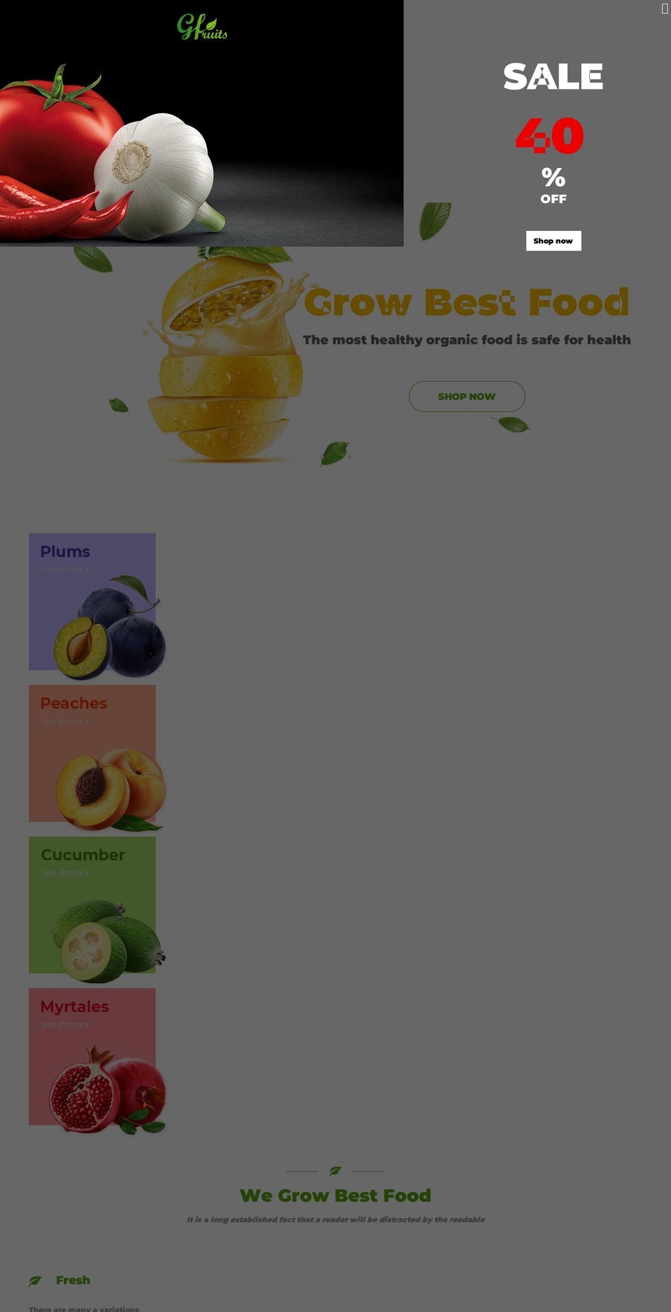 gfruits-store-demo.myshopify.com shopify website screenshot