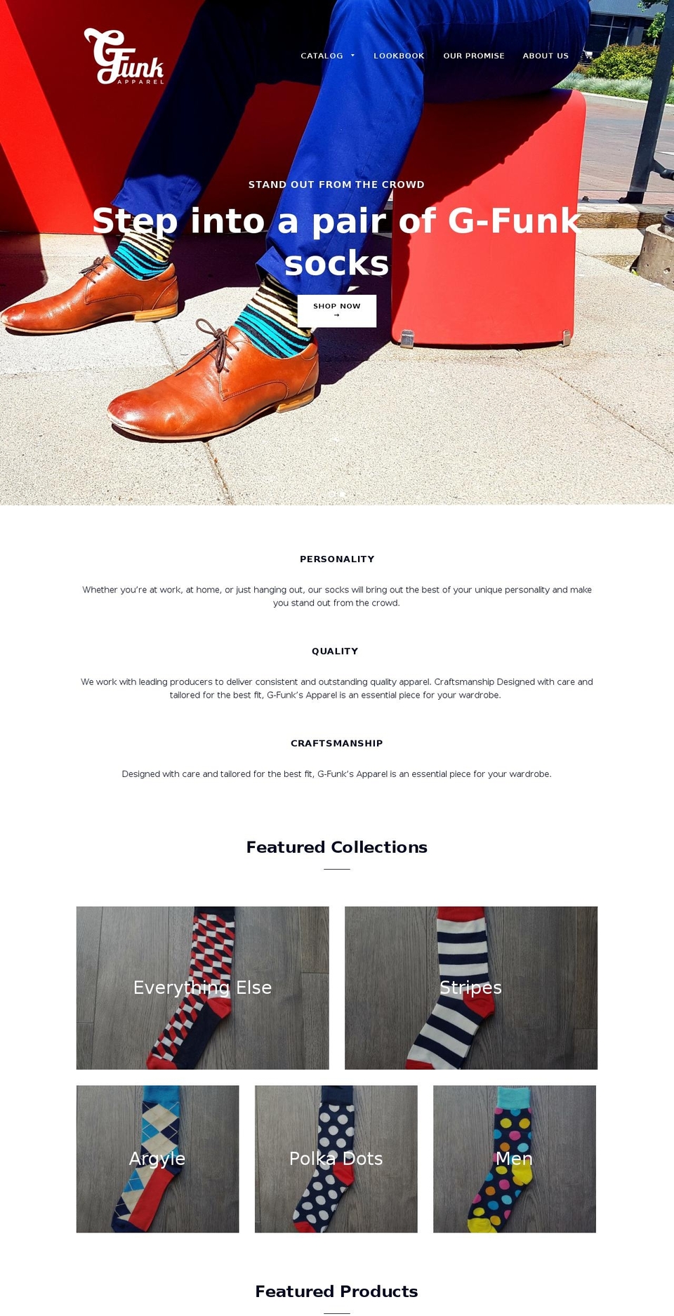 gfunkapparel.com — Shopify storefront screenshot
