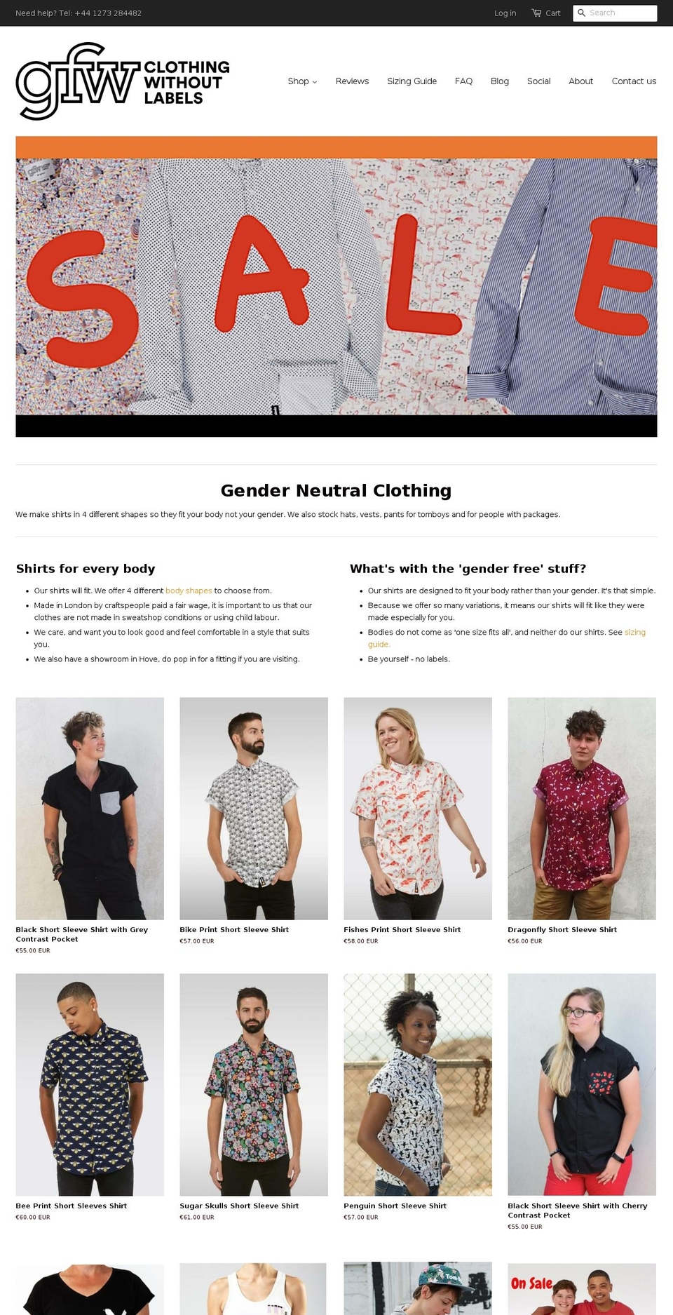 gfw.clothing shopify website screenshot