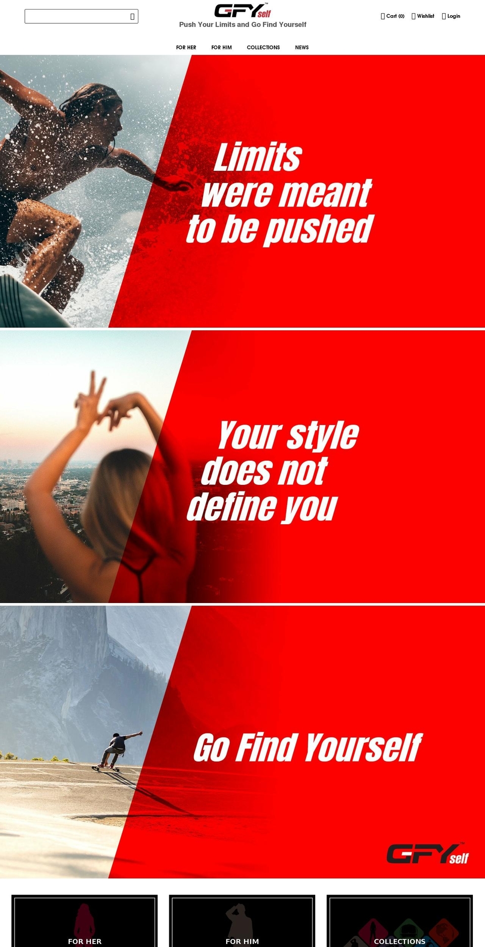 gfyself.com shopify website screenshot