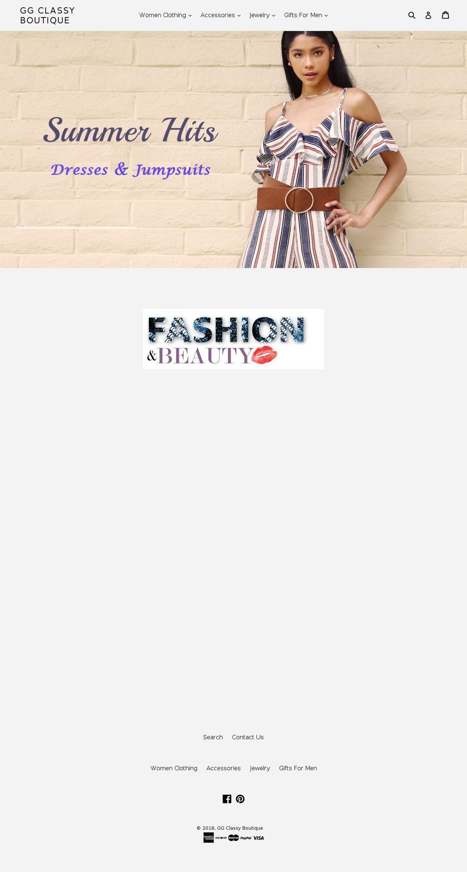 ggclassyboutique.com — Shopify storefront screenshot
