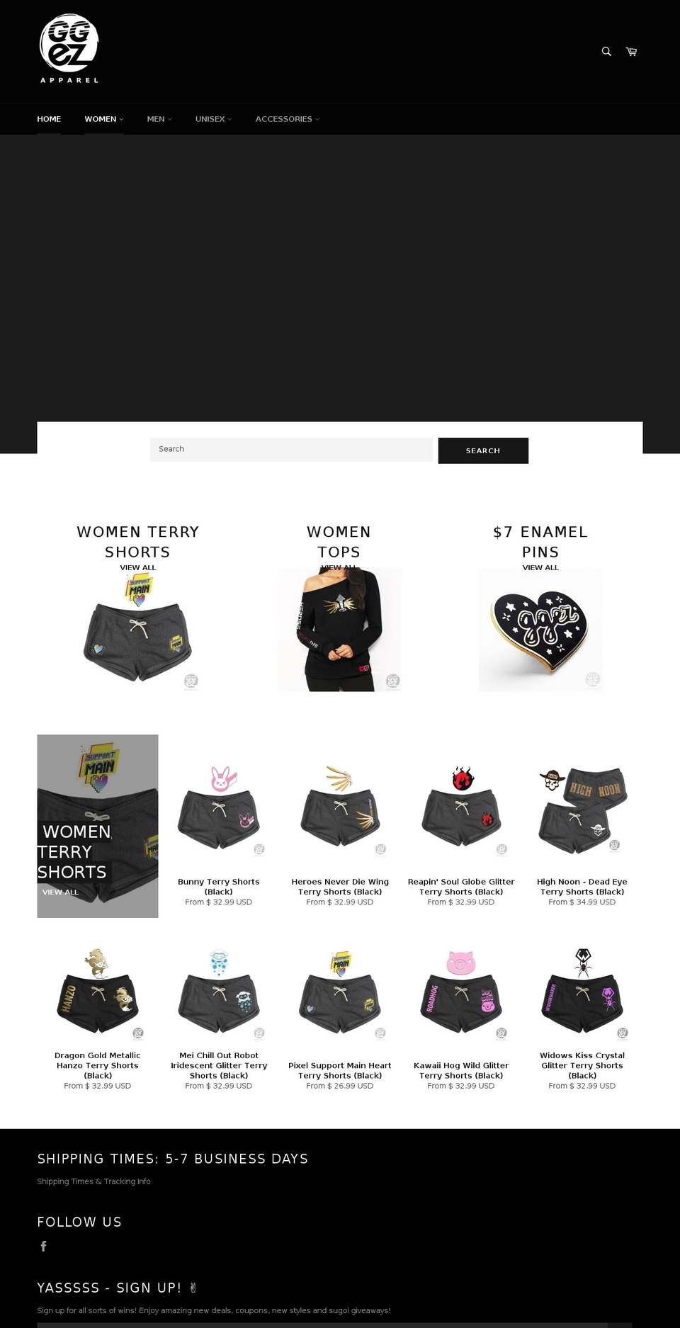 ggezapparel.com — Shopify storefront screenshot