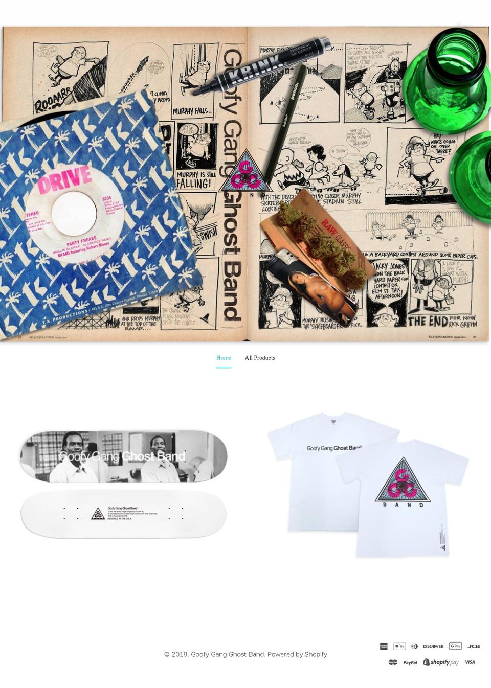 gggband.com shopify website screenshot