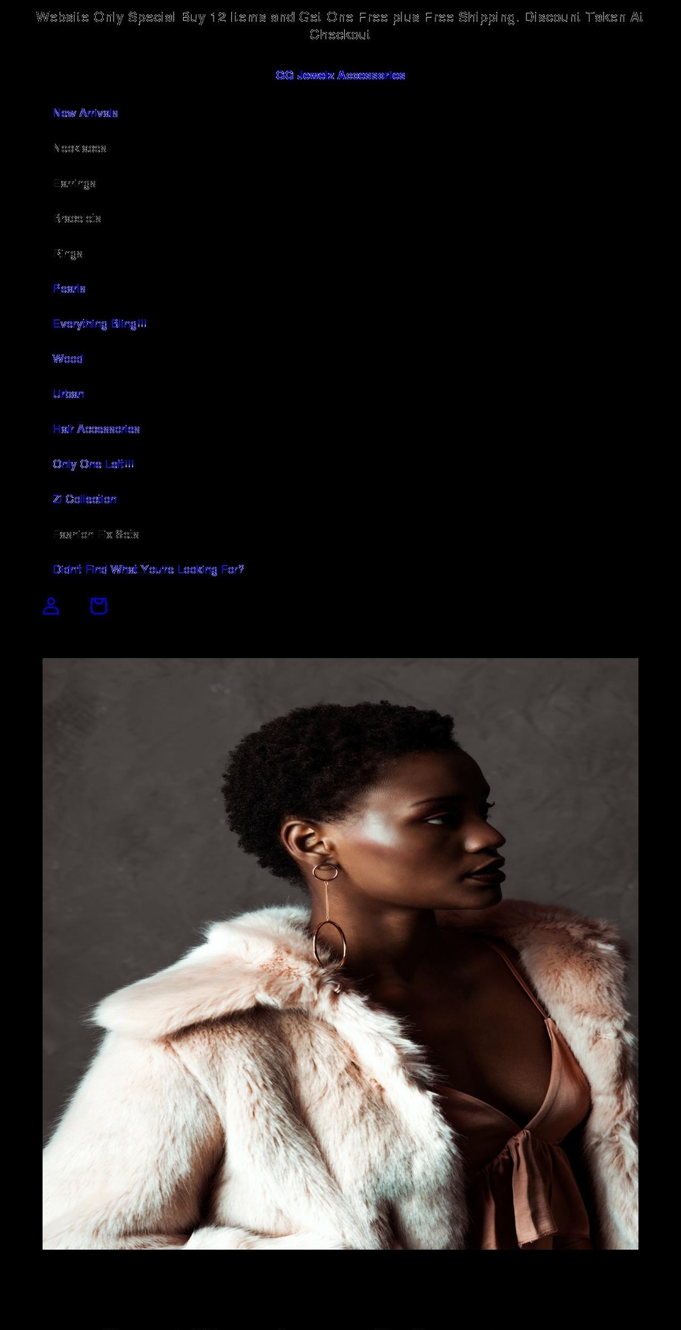 ggjewelzaccessories.com shopify website screenshot