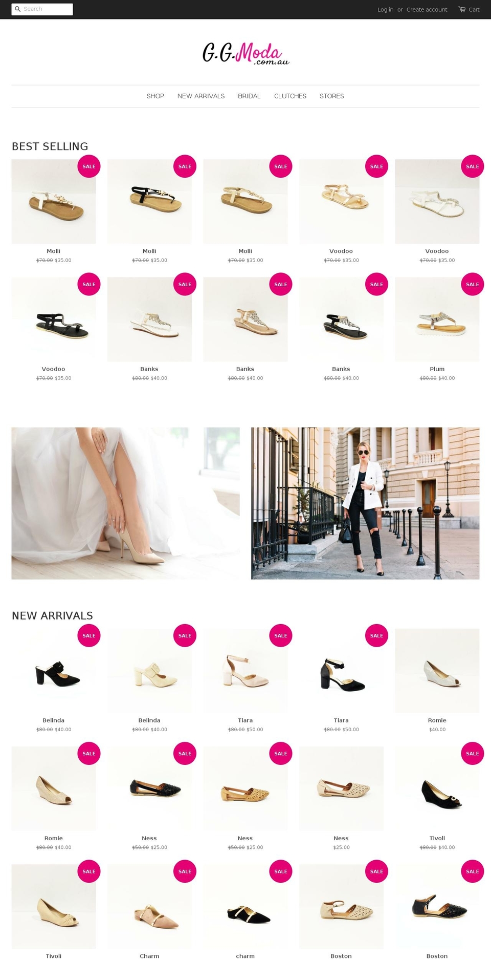 ggmoda.com.au shopify website screenshot