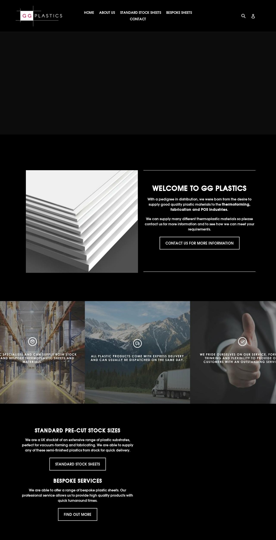 ggplastics.com — Shopify storefront screenshot