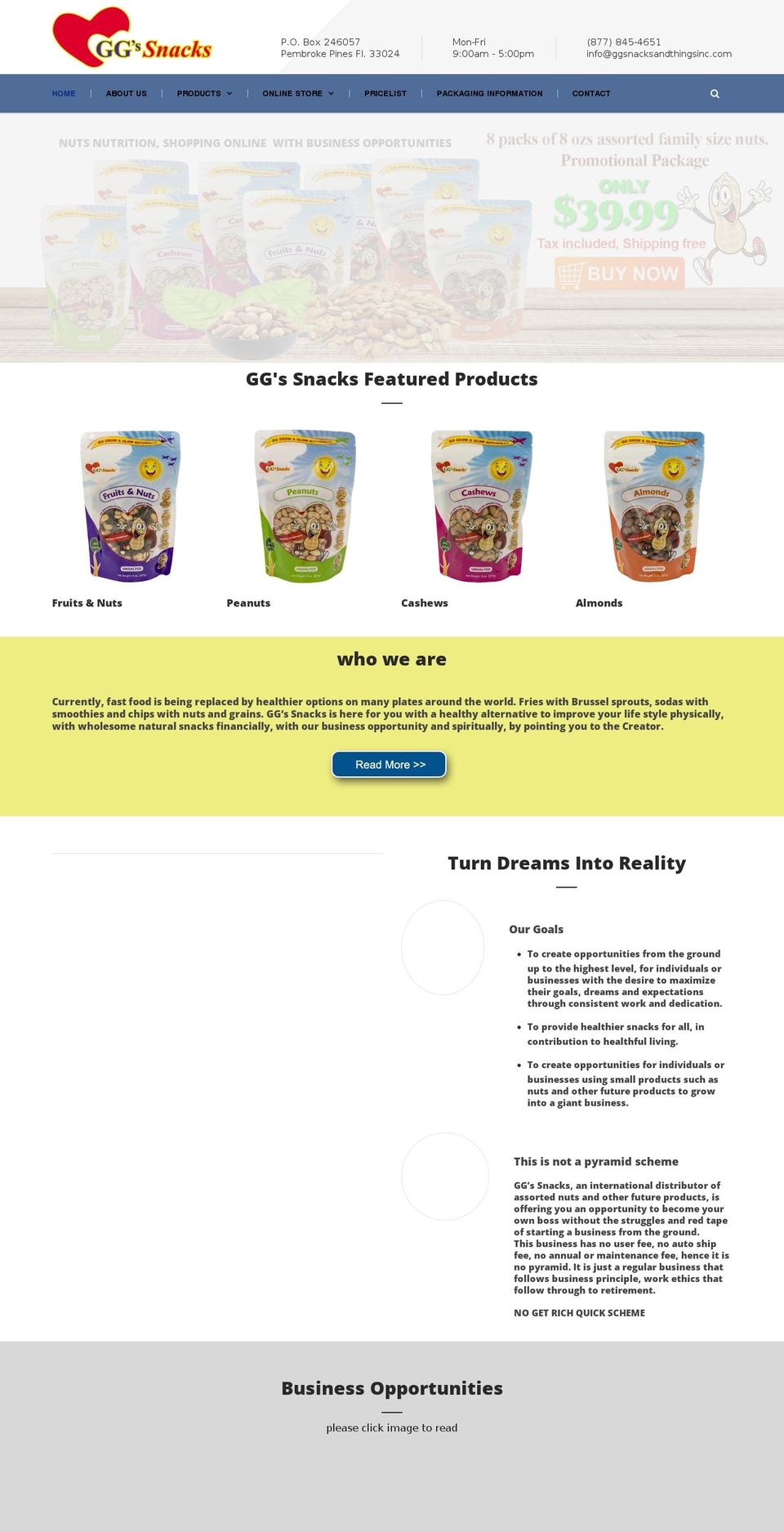 ggs-snacks-things.myshopify.com — Shopify storefront screenshot
