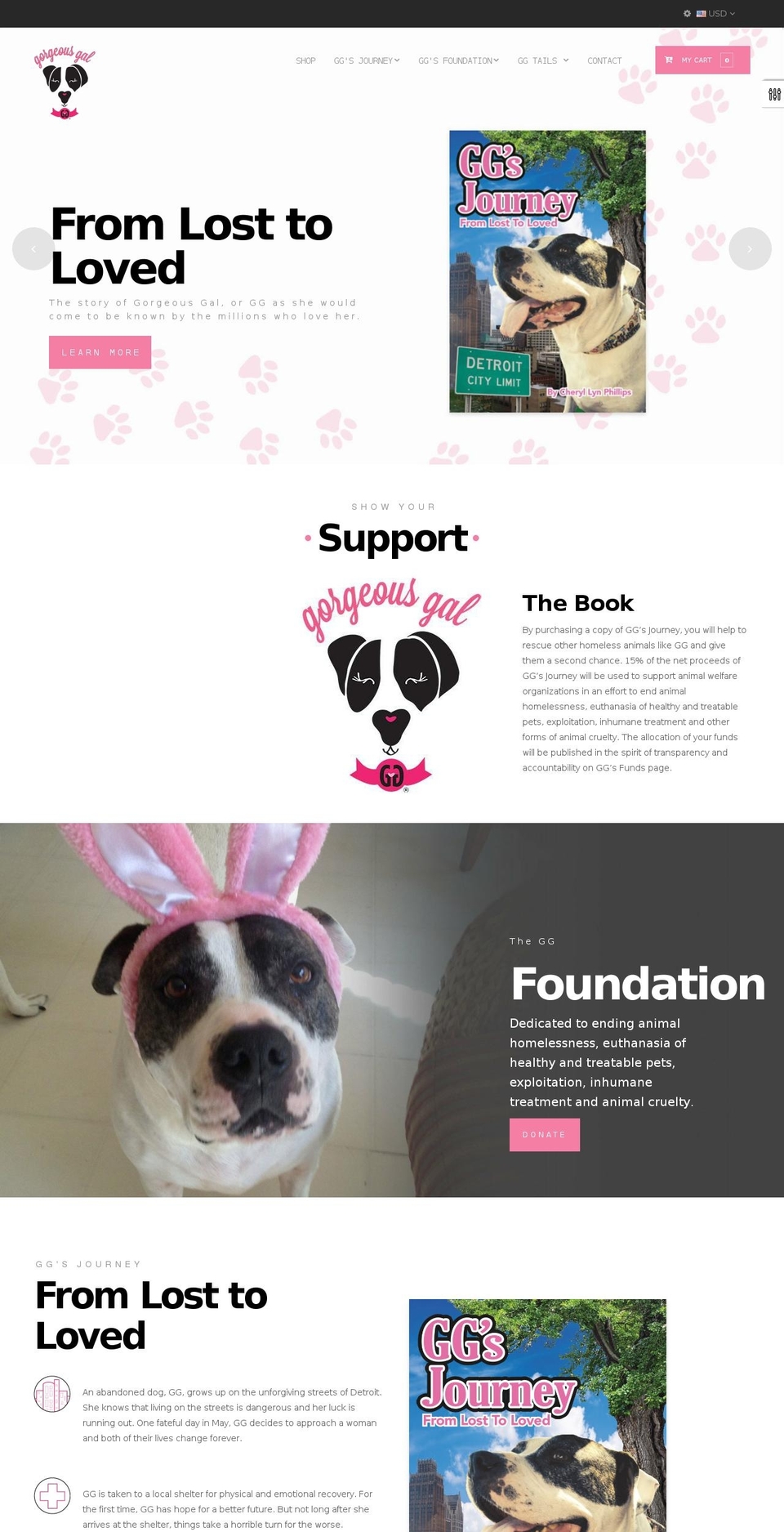 ggsjourney.com shopify website screenshot