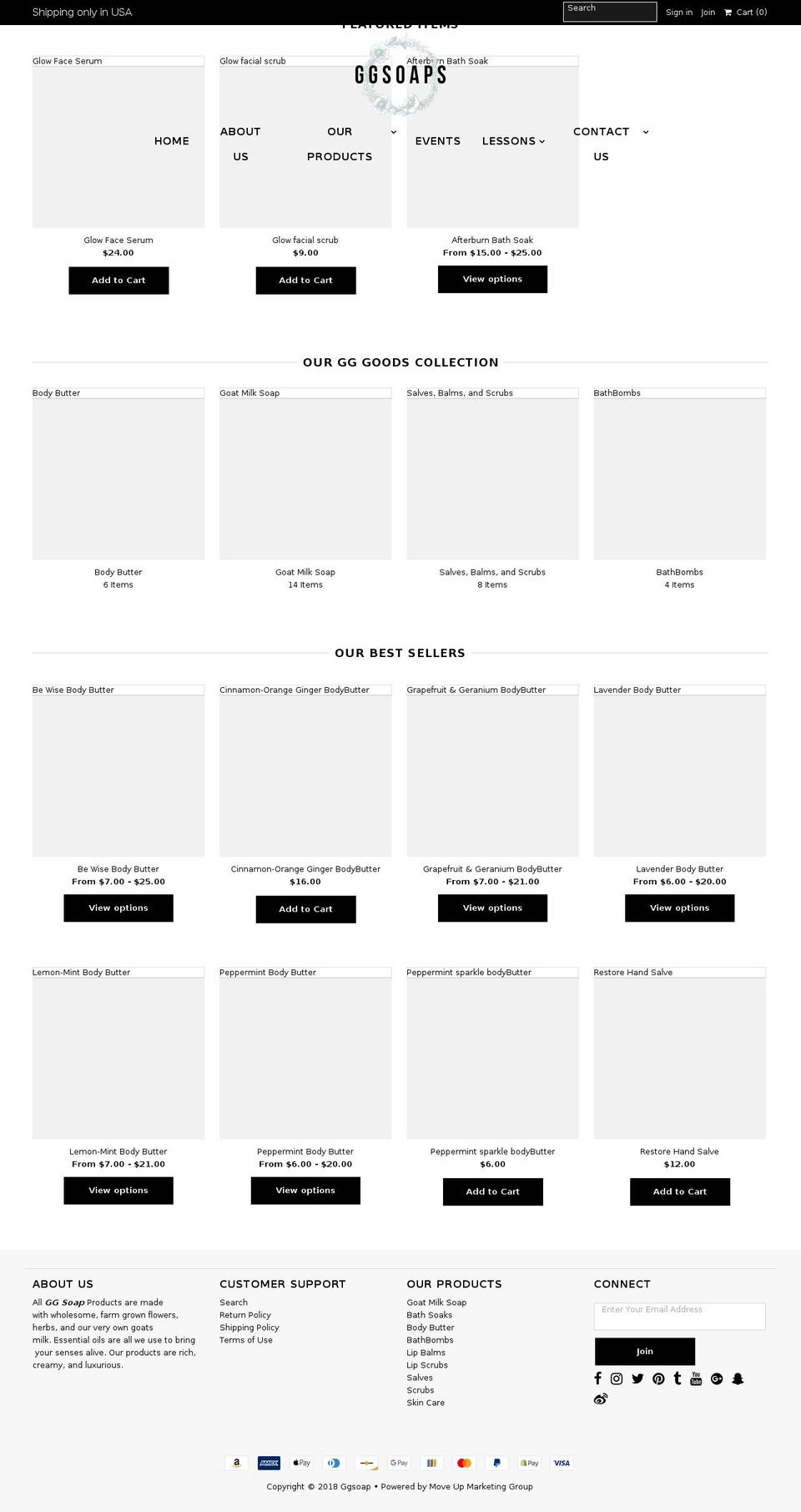 ggsoap.com — Shopify storefront screenshot