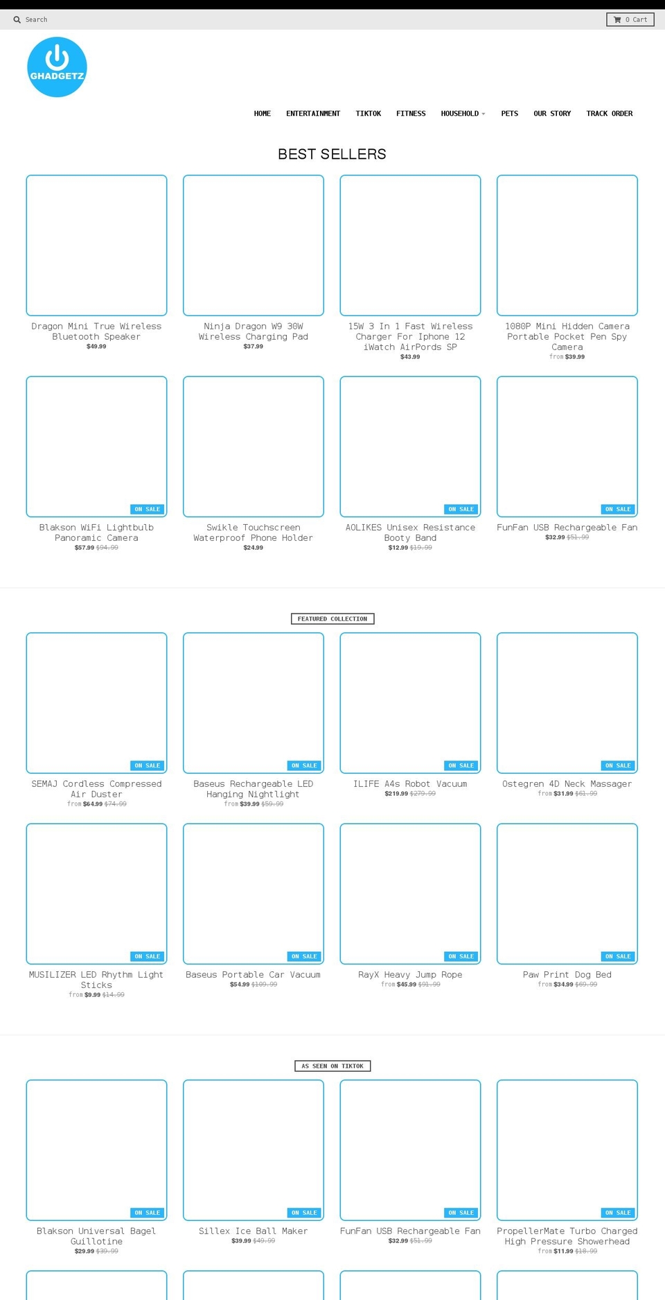 ghadgetz.com shopify website screenshot