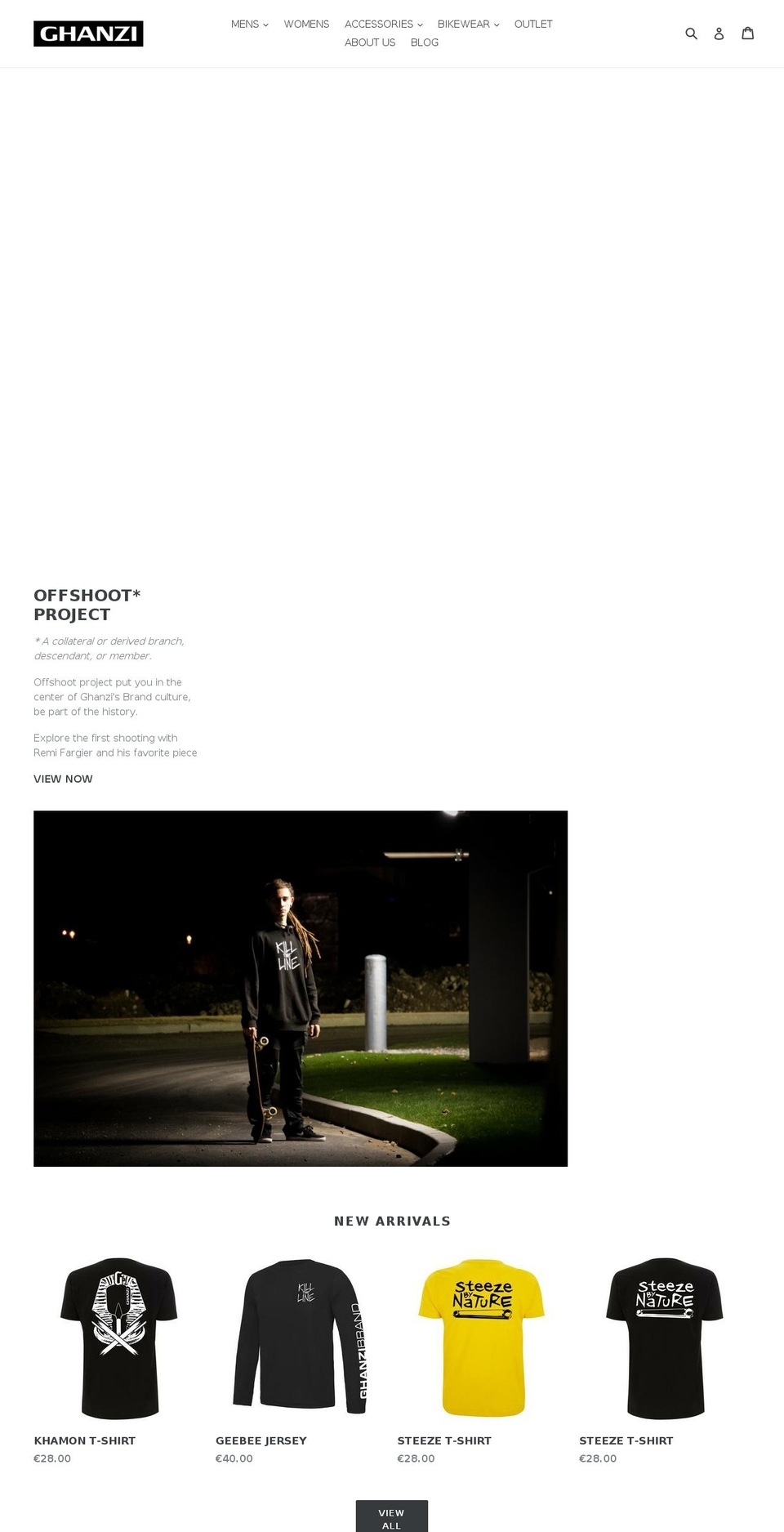 ghanzibrand.com — Shopify storefront screenshot
