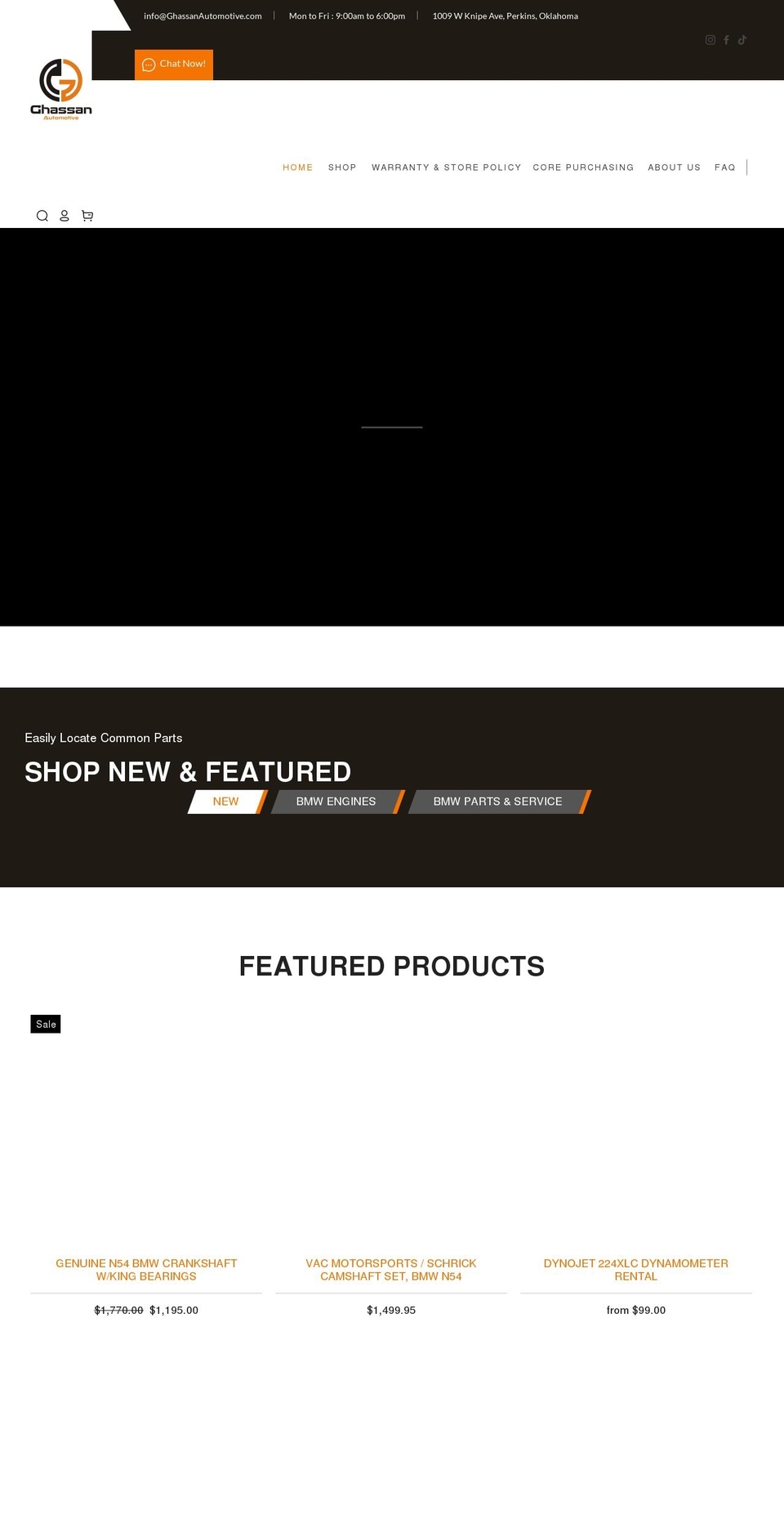 ghassanautomotive.com shopify website screenshot