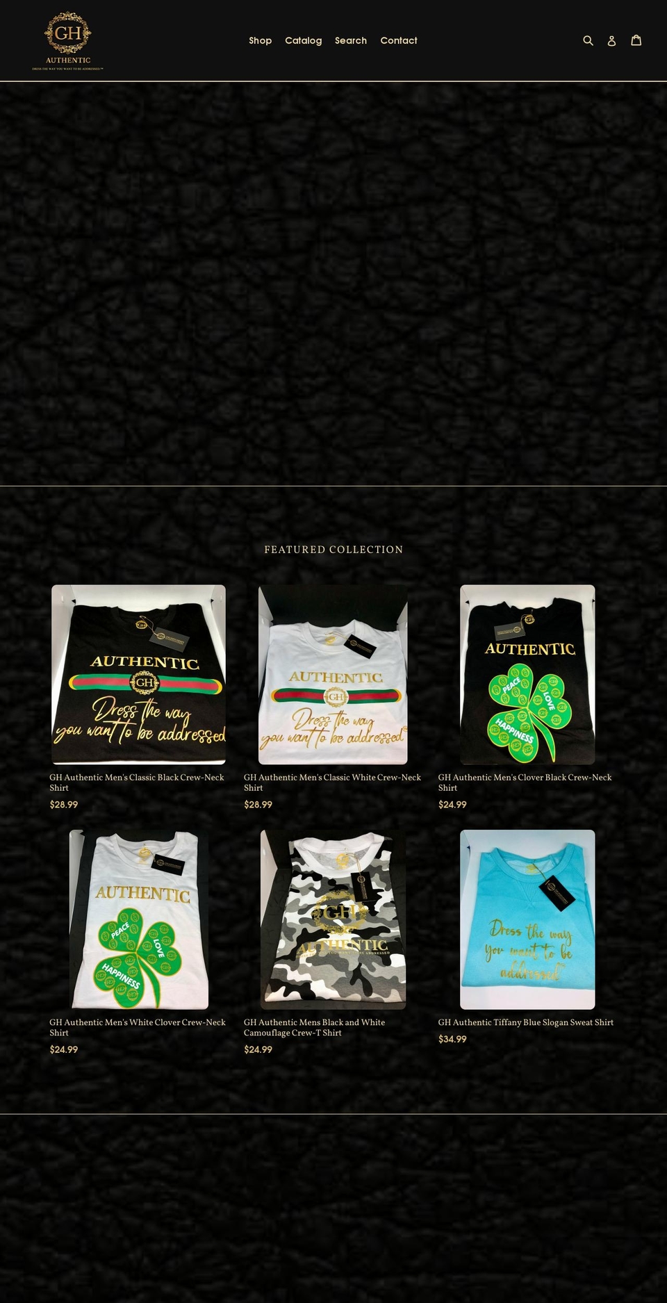 ghauthentic.com shopify website screenshot