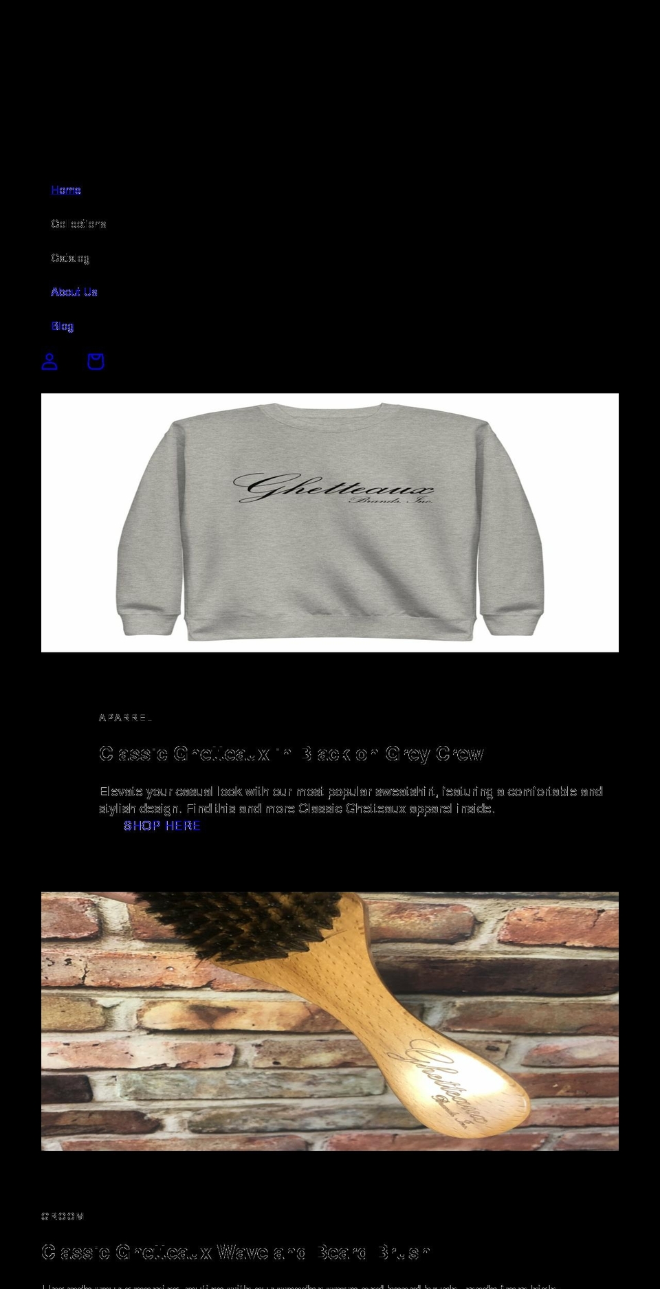 ghetteauxbrandsinc.com shopify website screenshot