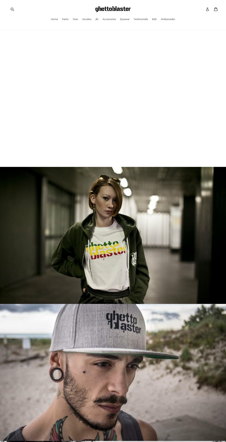 ghettoblasterwear.com — Shopify storefront screenshot