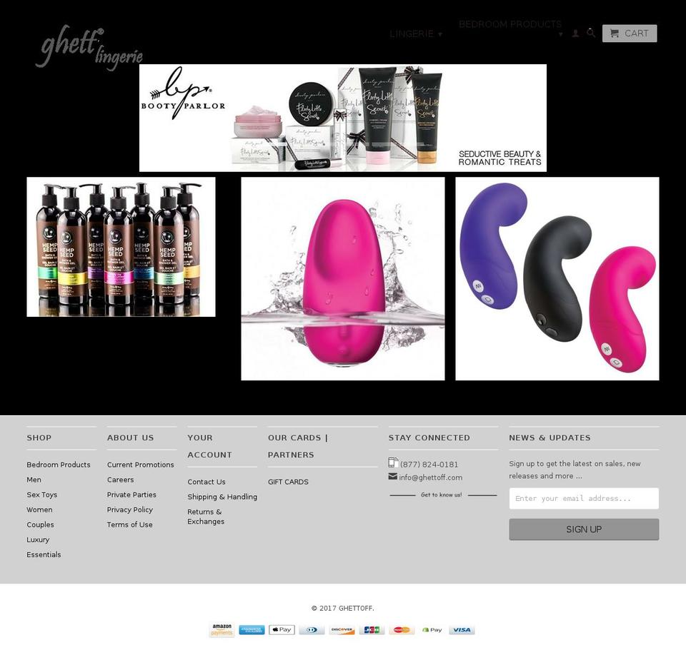 ghettoff.com shopify website screenshot