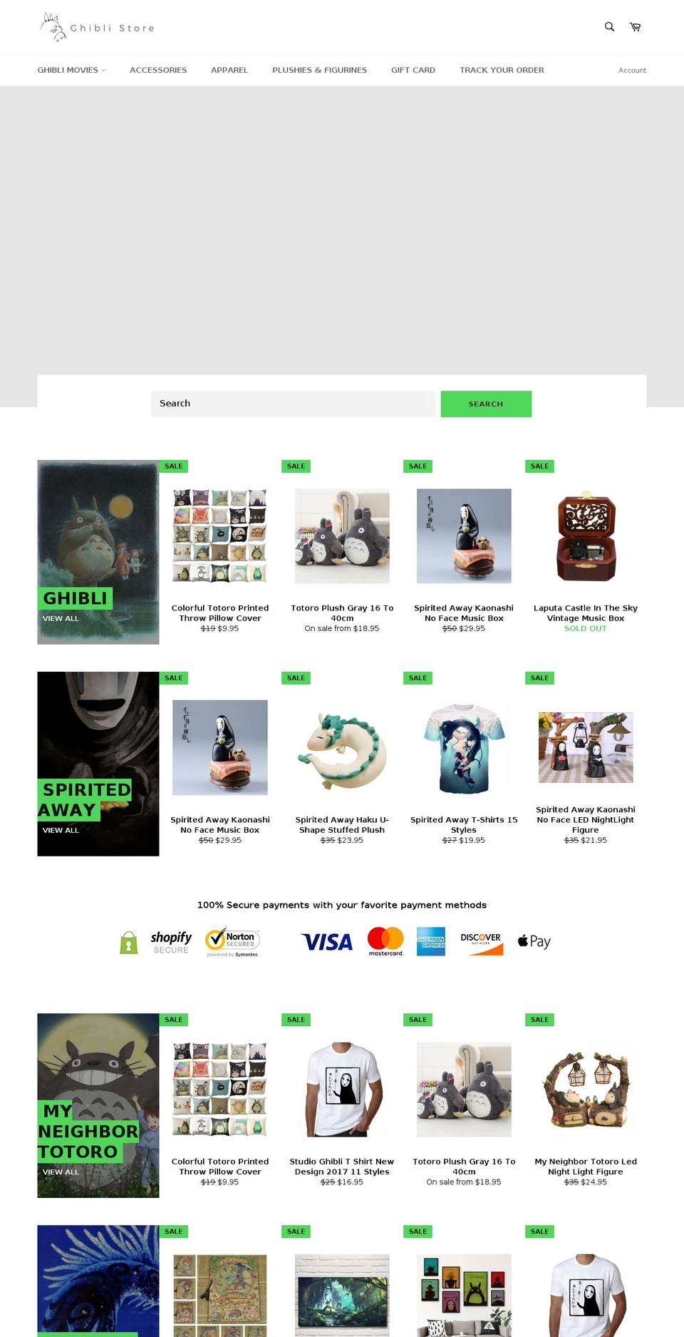 ghibli.store shopify website screenshot